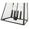Z-Lite Broughton Outdoor Wall, 4-Light, 12.5 In.W x 13.25 In.L x 21 In.H, Black/Clear Beveled 521B-BK - alternate 4